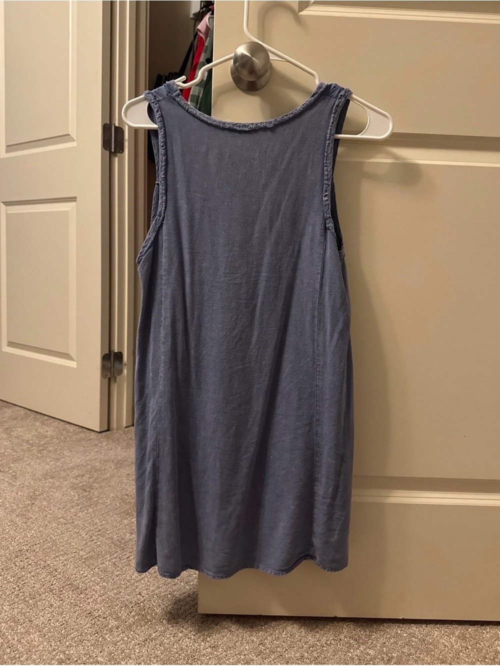 Altar'd State Washed Slate Blue Ribbed Swing Tank - Picture 5 of 5